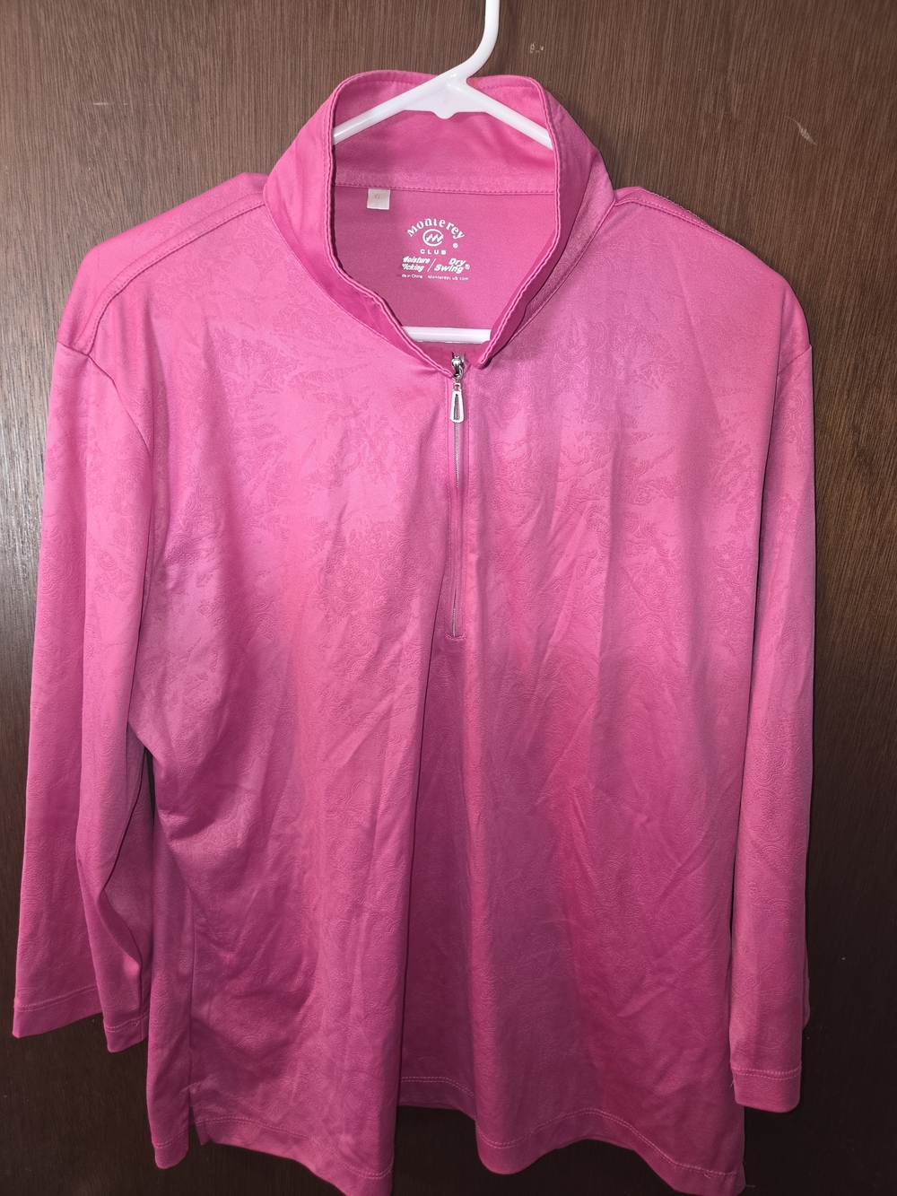Monterey Club Women’s XL Hot Pink Half-Zip Golf Pullover Athletic Top